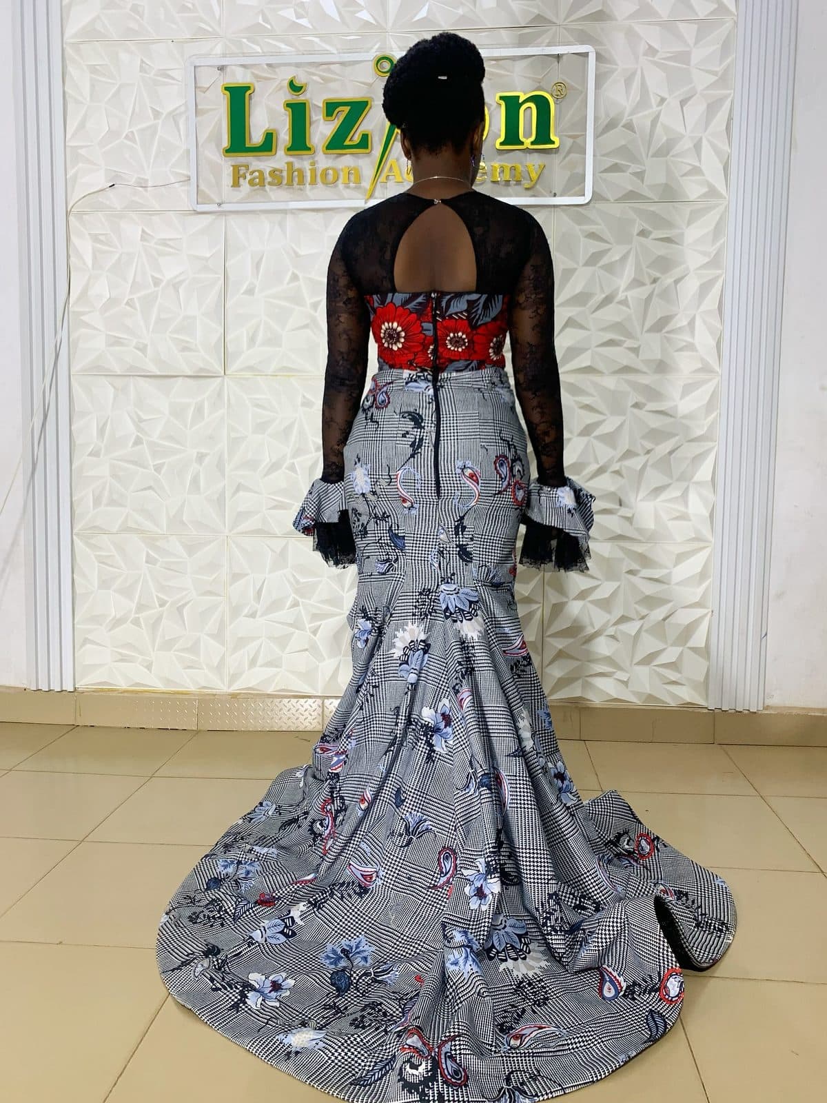 A student's mermaid gown practical